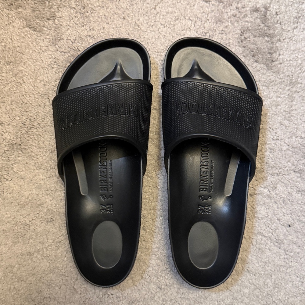 Birkenstock Barbados Essential Slide Sandals (Black) - Size 6 Women